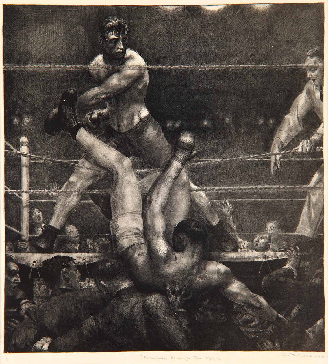 İplerin İçinden Dempsey, 1923-24 by George Wesley Bellows