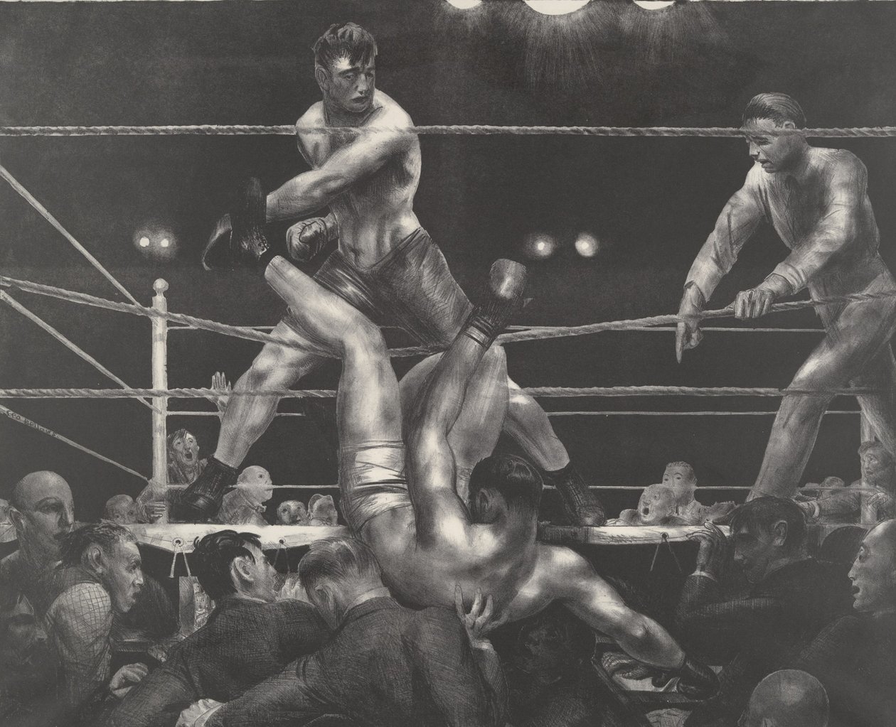 Dempsey ve Firpo by George Wesley Bellows