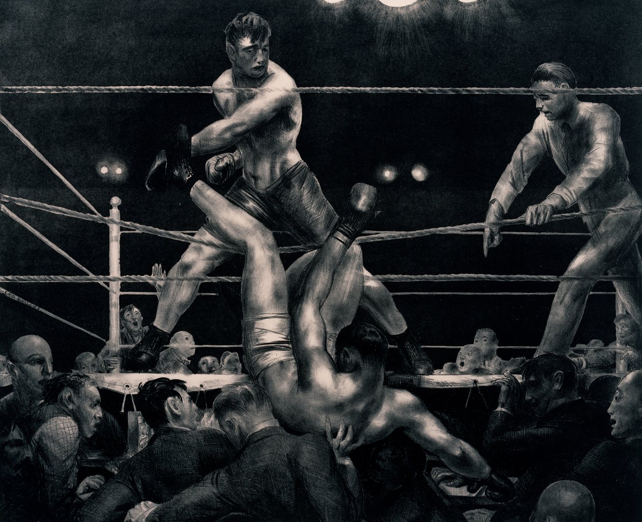 Dempsey ve Firpo, 1923-24 by George Wesley Bellows