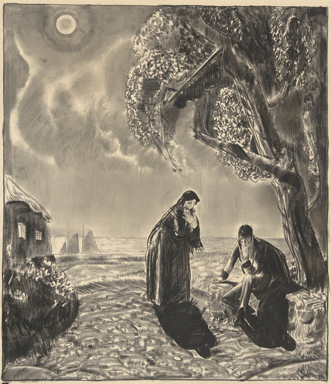 Ay Işığındaki Figürler by George Wesley Bellows
