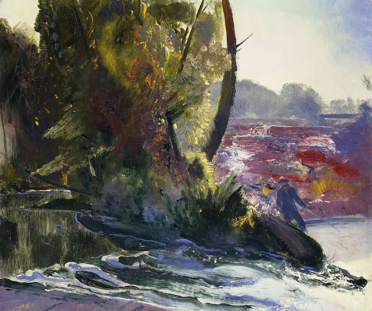 Balıkçı ve Dere, 1920 by George Wesley Bellows
