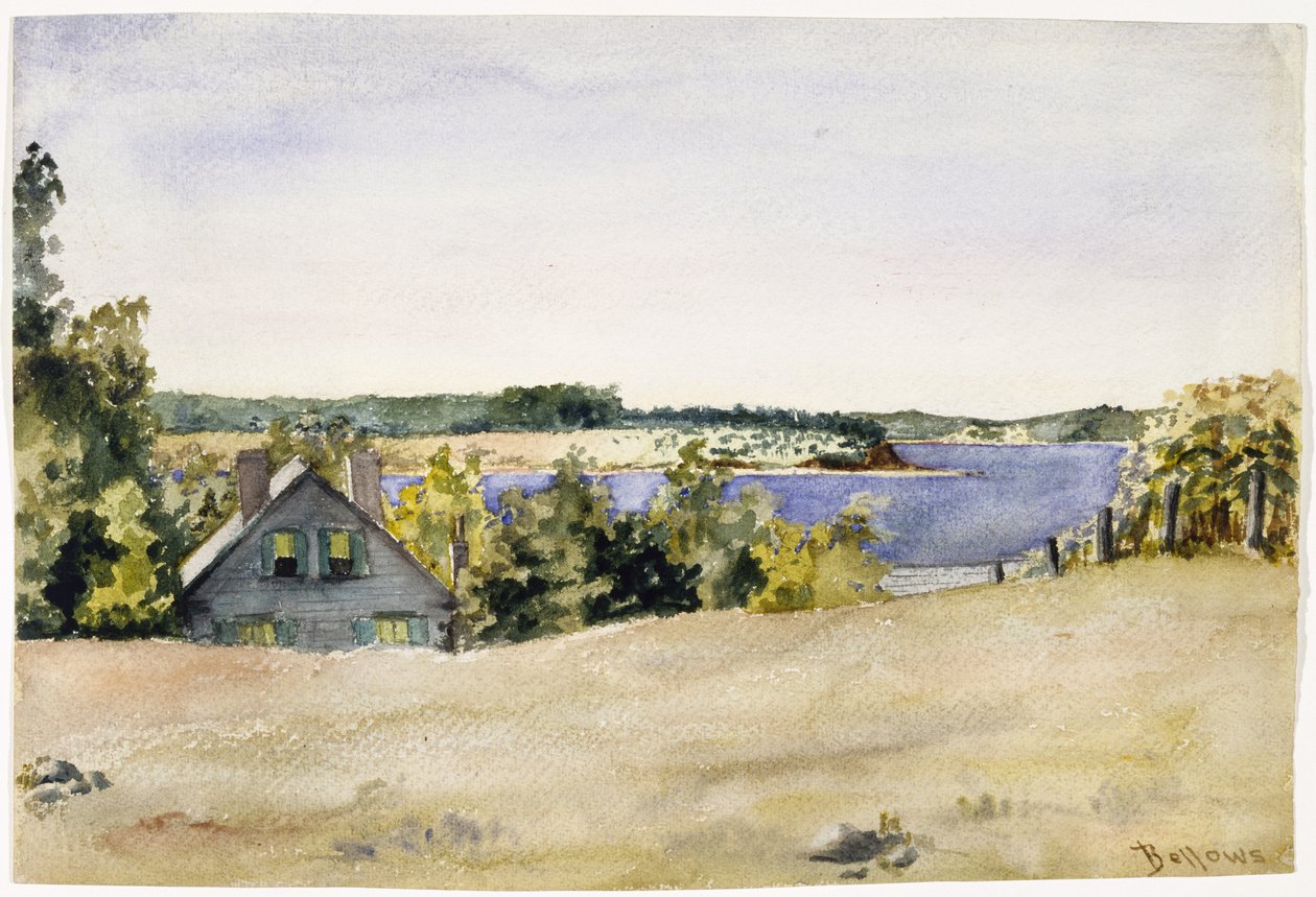 Gardiners Bay, Sag Harbor, 1899 (kağıt üzerine sulu boya) by George Wesley Bellows