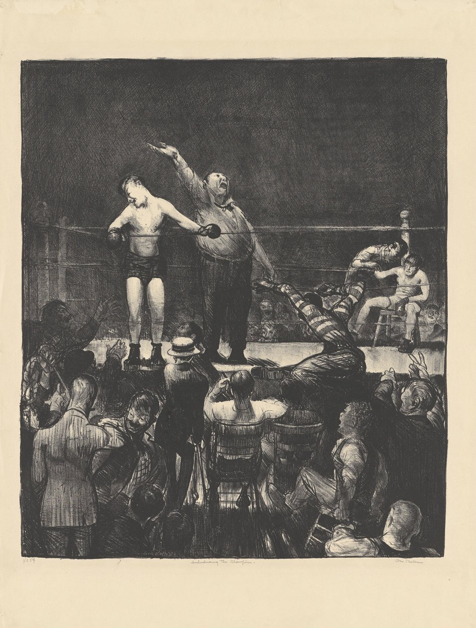 Şampiyonun Tanıtılması, 1916. by George Wesley Bellows