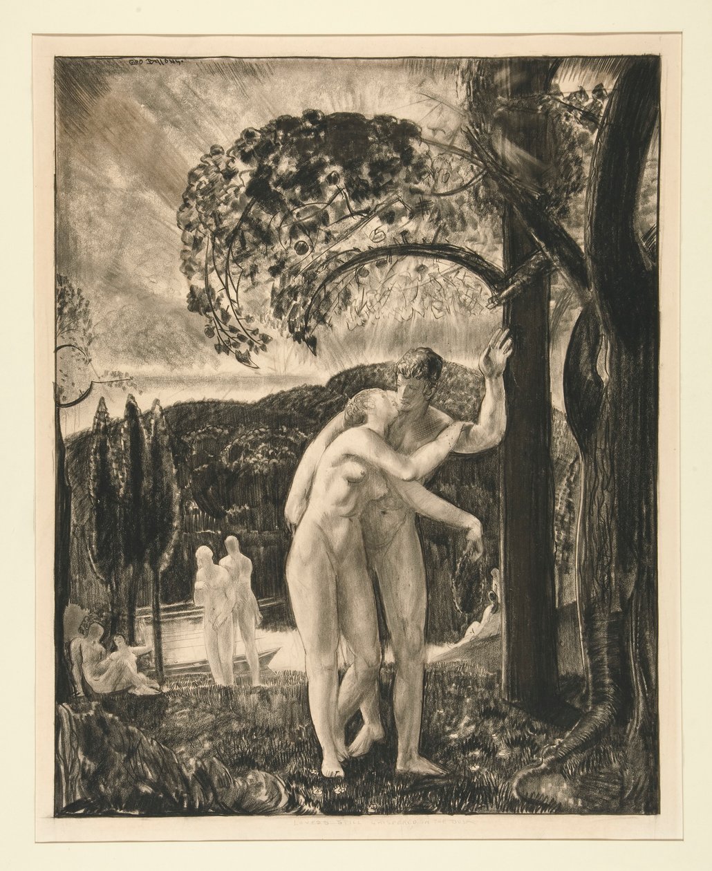 Alacakaranlıkta Hala Fısıldayan Aşıklar by George Wesley Bellows