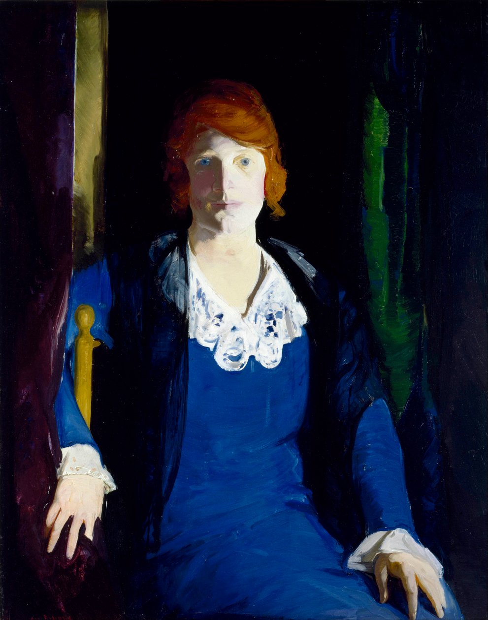 ""Portrait of Florence Pierce"" Peinture de George Bellows (1882-1925) 1914 - Ahşap üzerine yağlı boya - 96,5x76,2 - Museum of Fine Arts, Houston by George Wesley Bellows