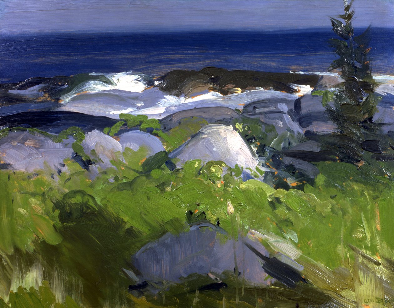 Asma Kaplı Sahil -- Monhegan Adası, 1913. by George Wesley Bellows
