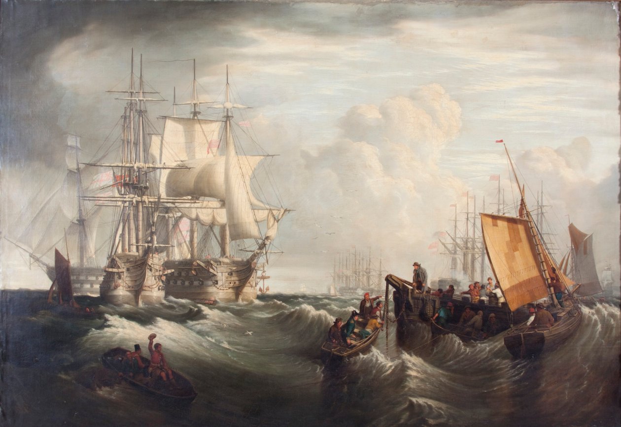 'Spithead'de demirlemek', 1859 by George William Mote