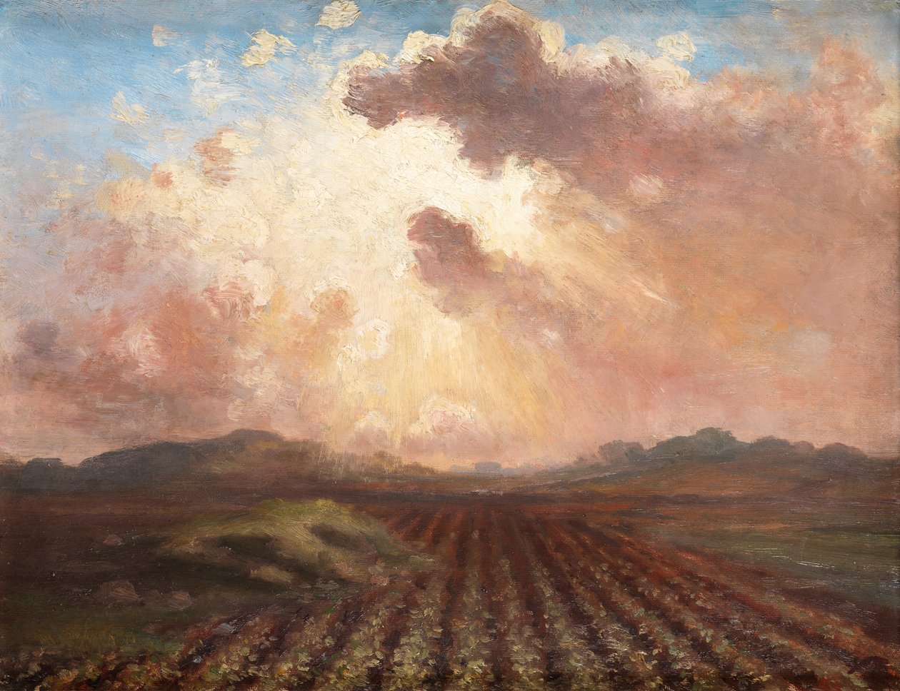 Tarlada Akşam (tuval üzerine yağlı boya) by George William Russell