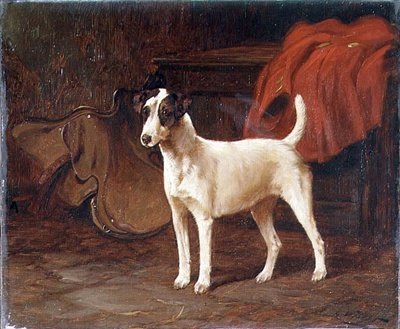 Bir Tack Odasında Hazırlanan Bir Jack Russell Ayakta by George Wright