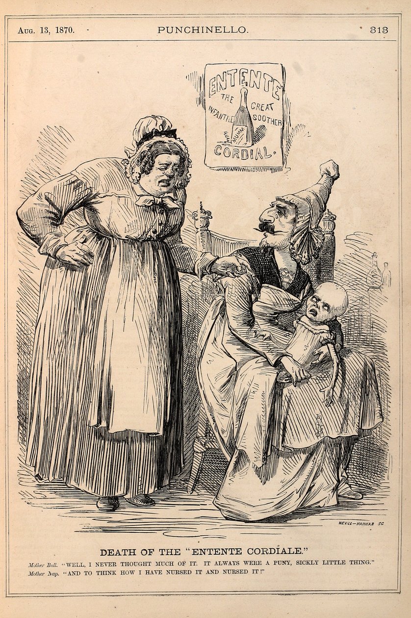'Entente Cordiale'nin Ölümü, 1870 (ahşap gravür) by George and Hammar, George Wevill
