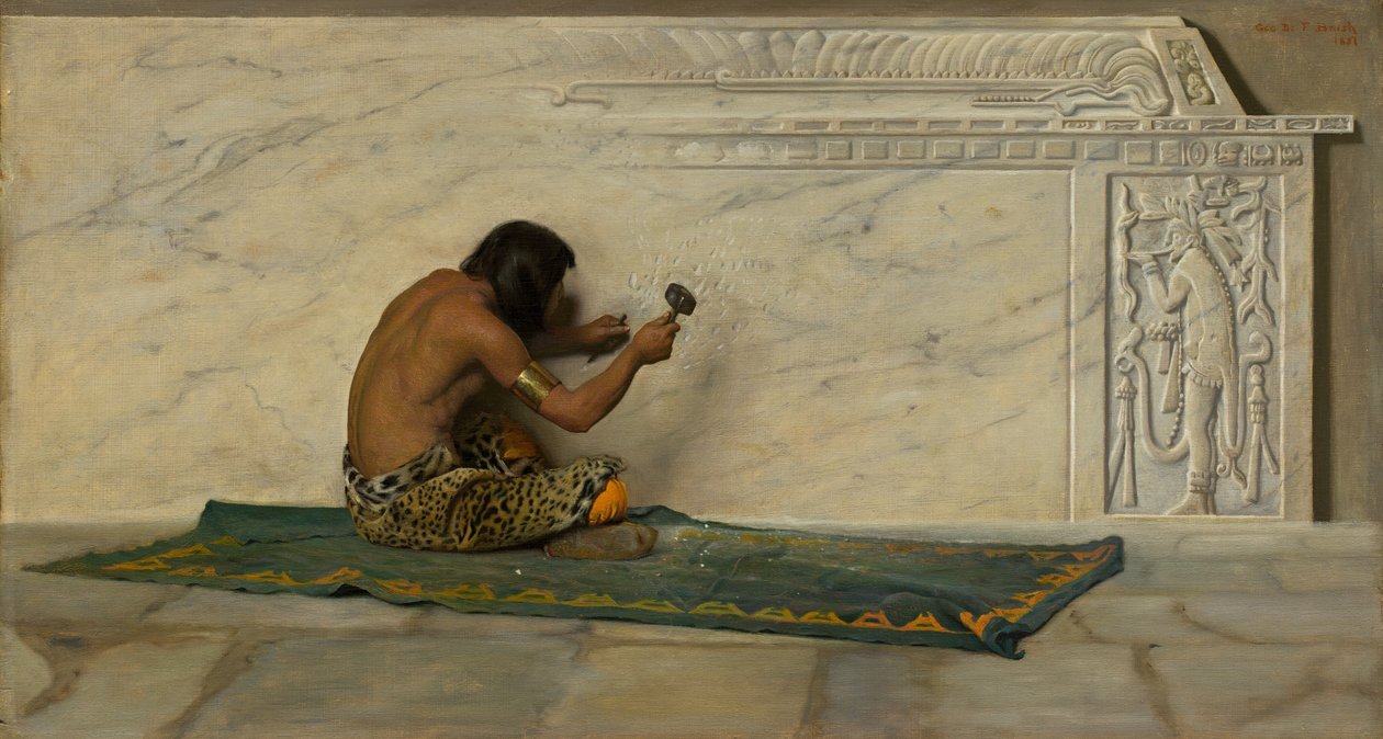 Aztek Heykeltıraş by George de Forest Brush