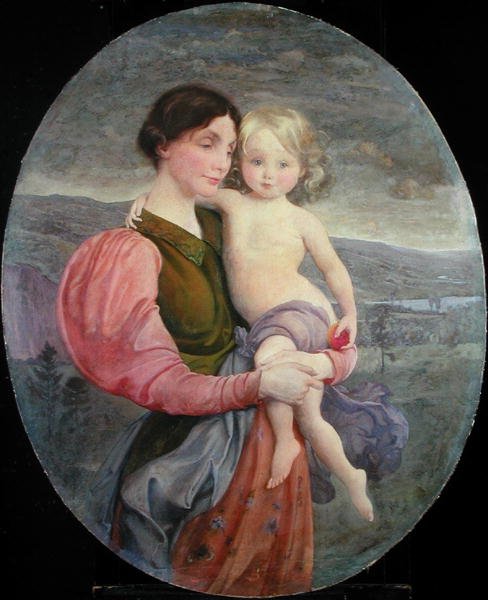 Anne ve Çocuk: Modern Bir Madonna by George de Forest Brush or Brusch
