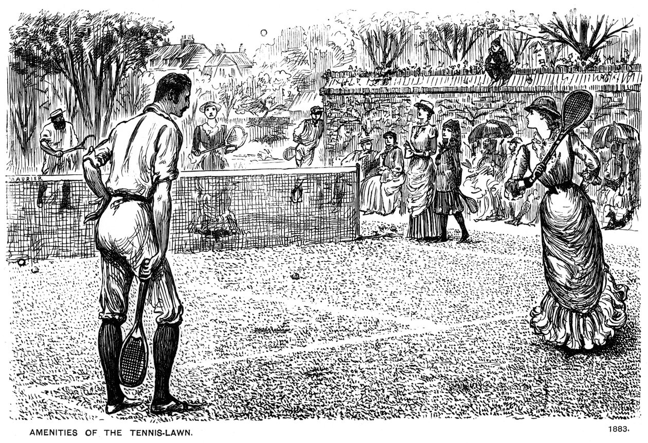 Tenis Sahasının Olanakları, 1883 1891. by George du Maurier