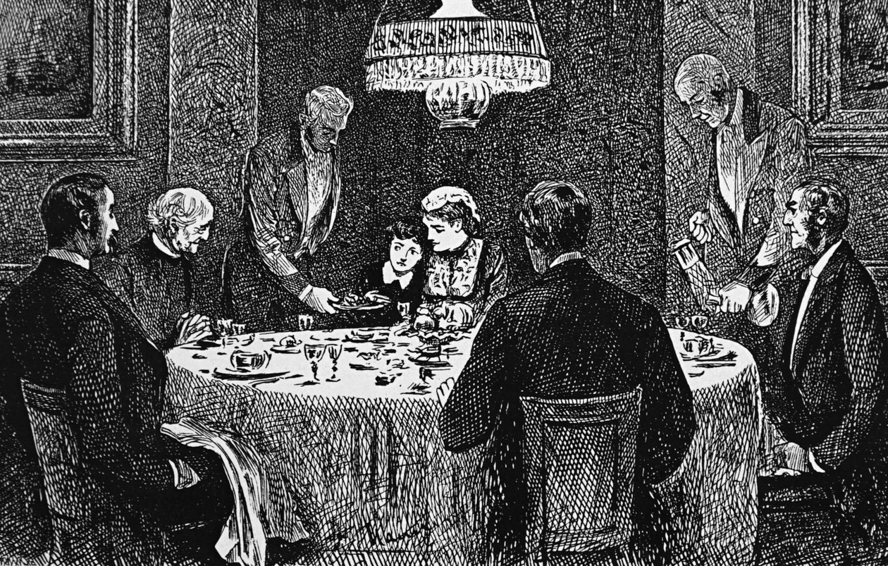 Masada üst sınıf bir aile by George du Maurier