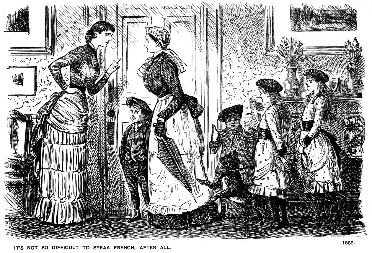 Ne de olsa Fransızca konuşmak o kadar zor değil, 1882 1891. by George du Maurier