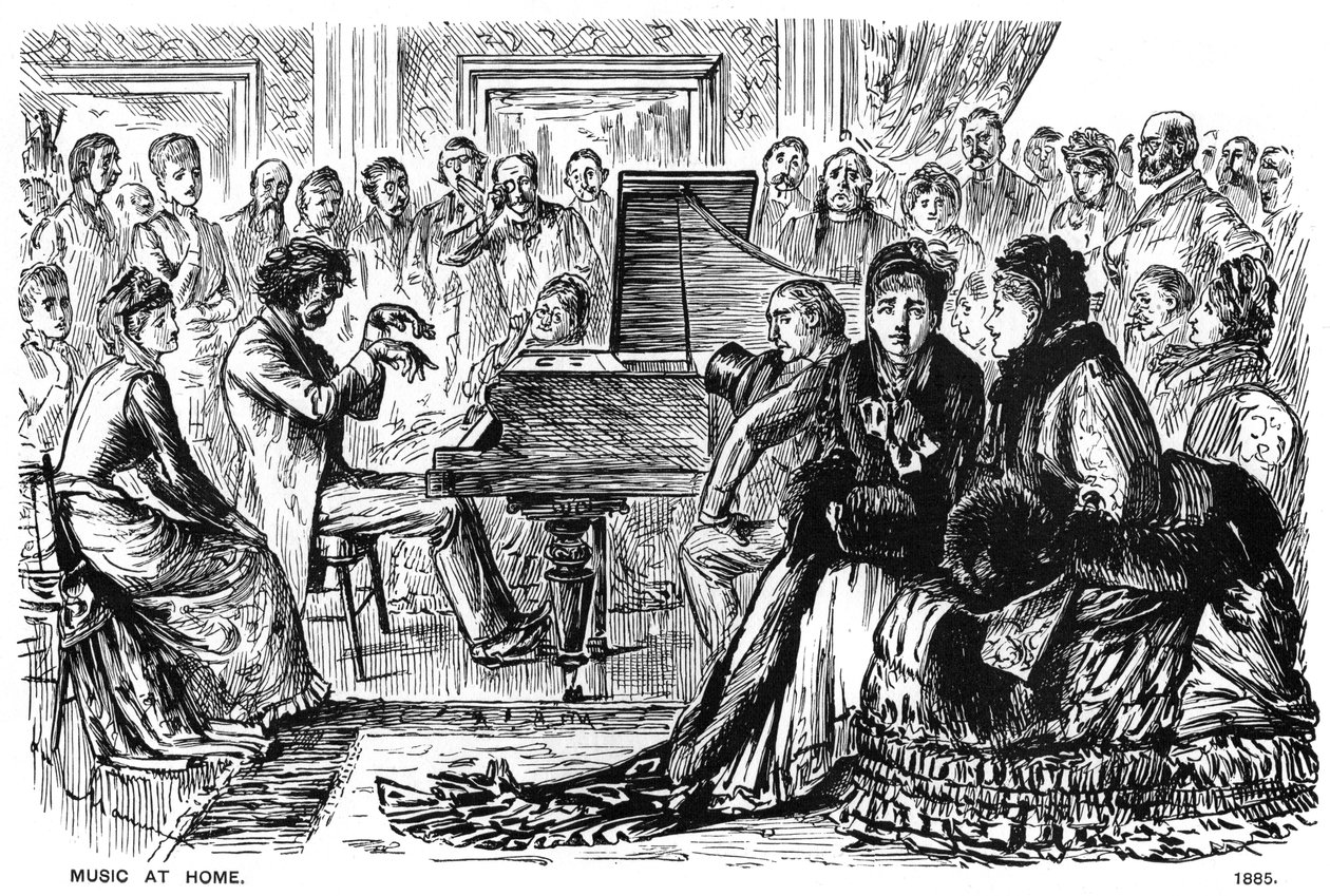 Evde Müzik, 1885 1891. by George du Maurier