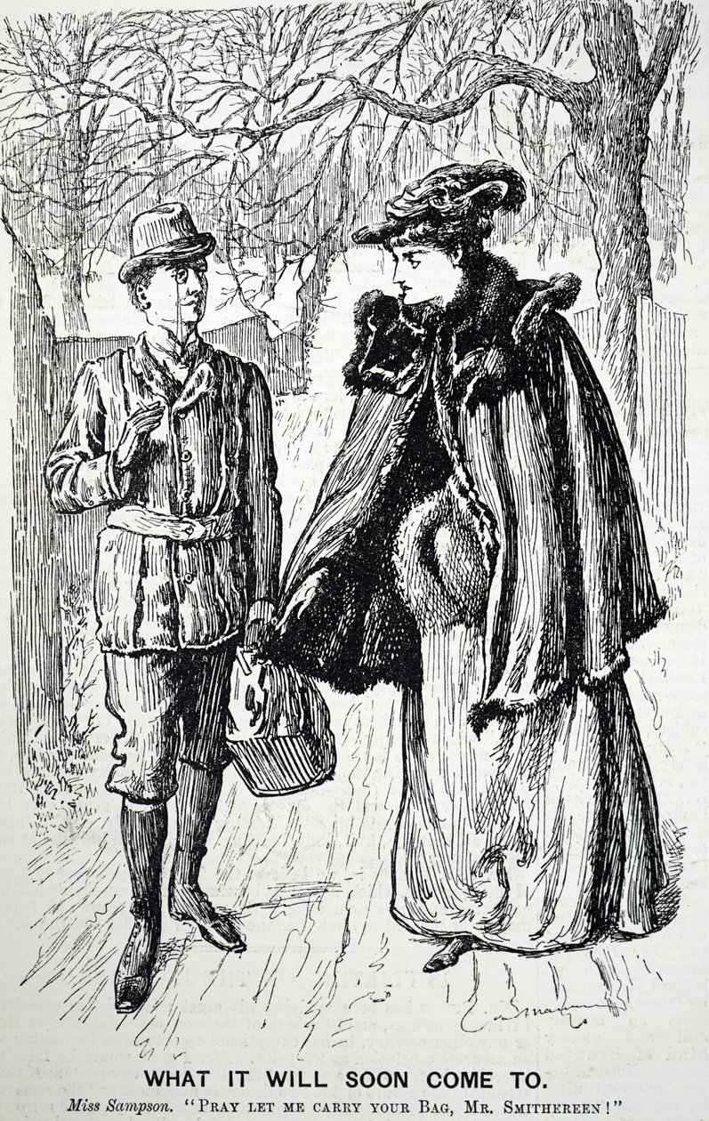 Modern kadının davranışları. by George du Maurier