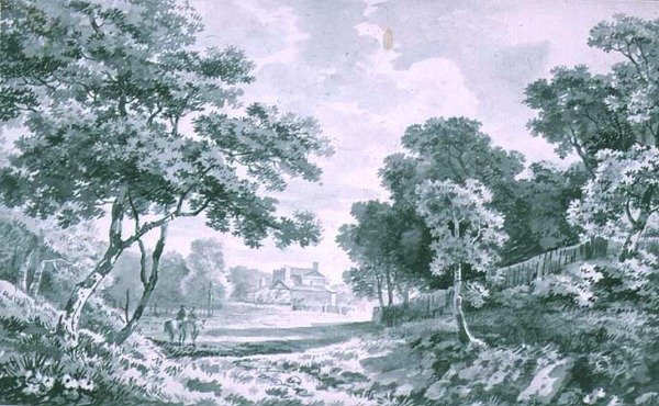 Açık Parkland genelinde görülen bir Ev by George the Elder Barret