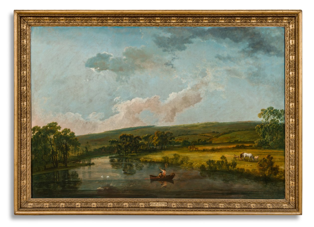 Hazel Gap, Welbeck Yakınında (tuval üzerine yağlı boya) by George the Elder Barret