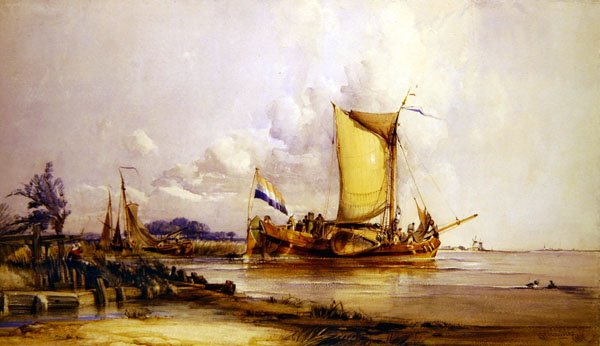 Hollanda Balıkçı Tekneleri by George the Elder Chambers