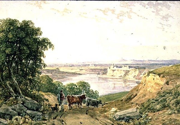 Sığır ile manzara by George the Younger Barret