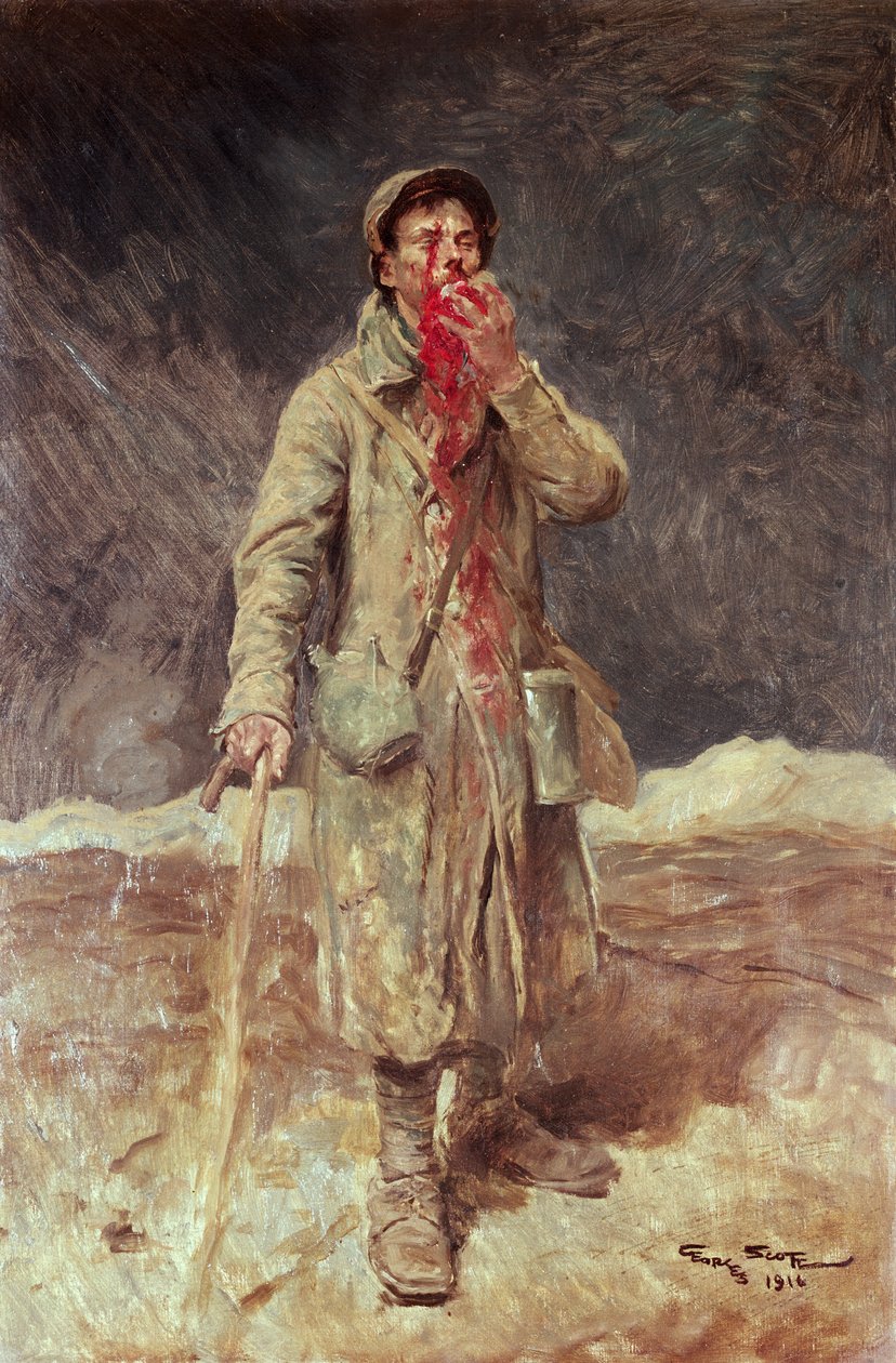Yaralı Bir Asker, 1916 by Georges Bertin Scott