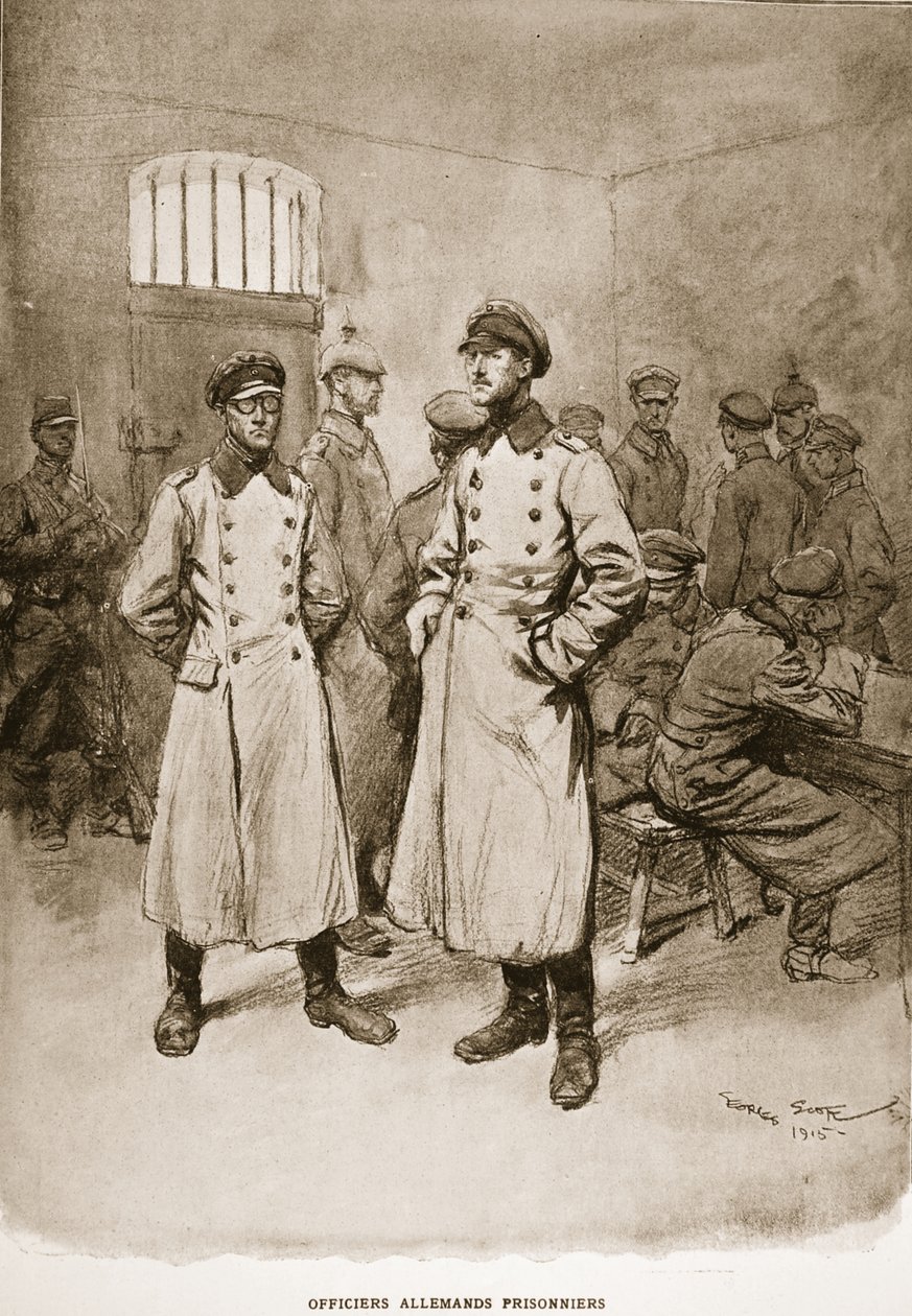 Yakalanan Alman subayları, 1915 by Georges Bertin Scott