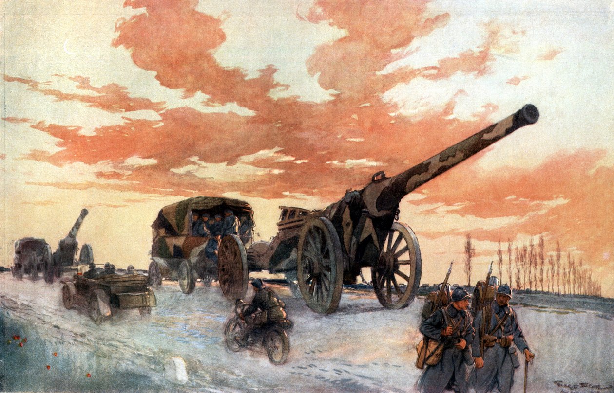 Motorlu Topçu Konvoyu, 1918 by Georges Bertin Scott