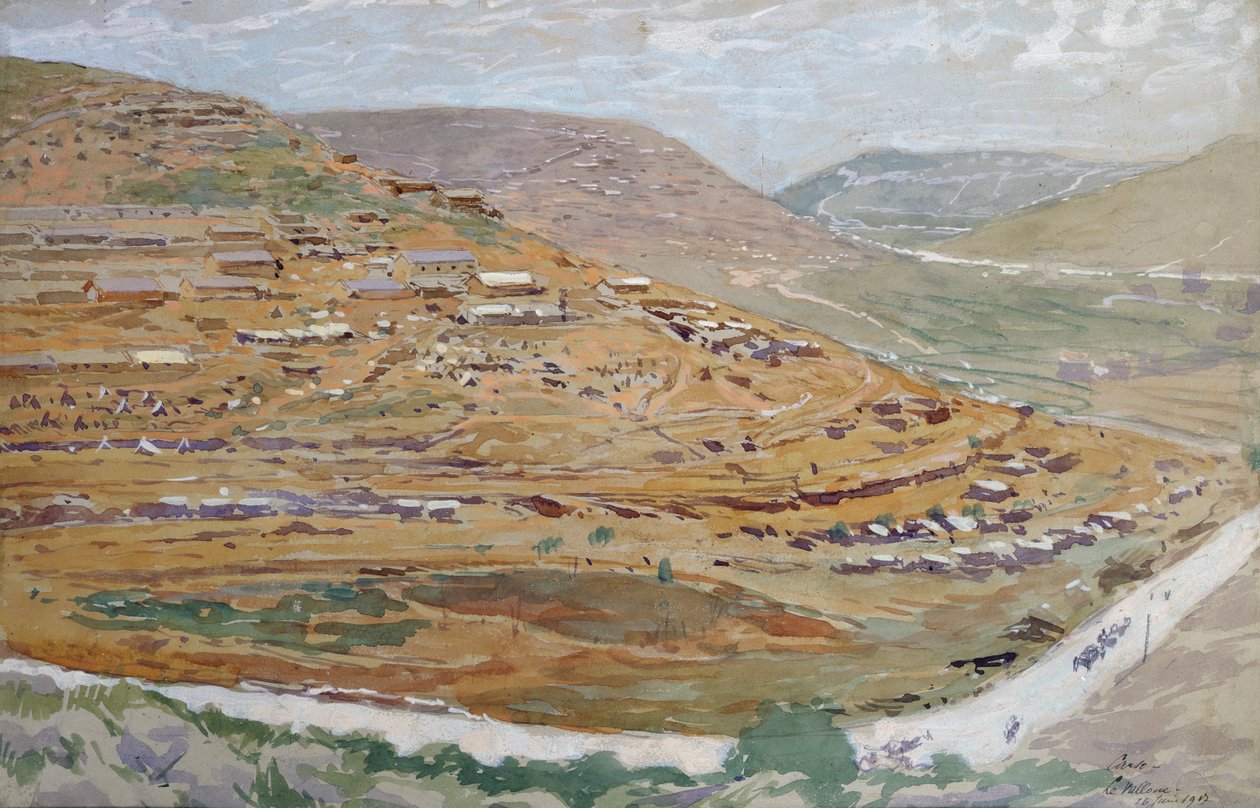 Müttefik Askerlerin Karst Vadisi'ndeki Kampı, Slovenya, 16 Haziran 1917 by Georges Bertin Scott