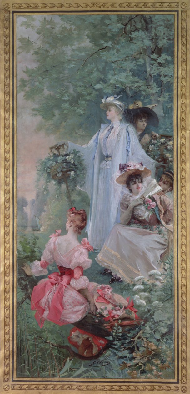 ಪ್ಯಾರಿಸ್ ಬಳಿ ಫೆಟೆ ಚಾಂಪೆಟ್ರೆ, 1891 ಟರ್ಕ್ by Georges Clairin