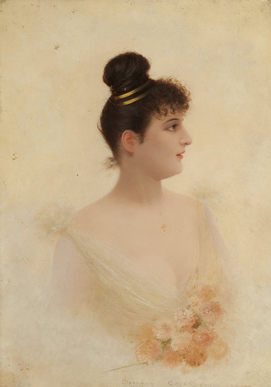 Bir Kızın Büstü Portresi by Georges Croegaert