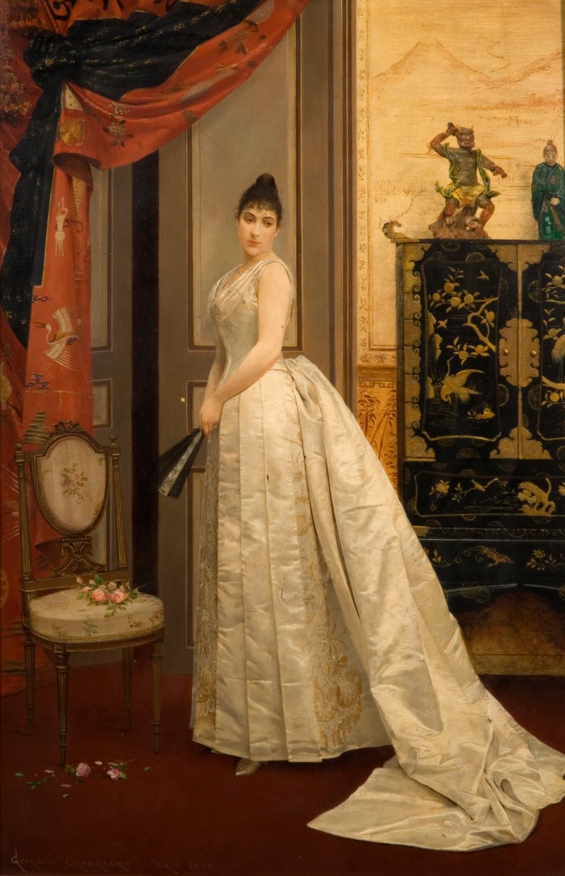 Yelpazeli Kadın, 1888 by Georges Croegaert