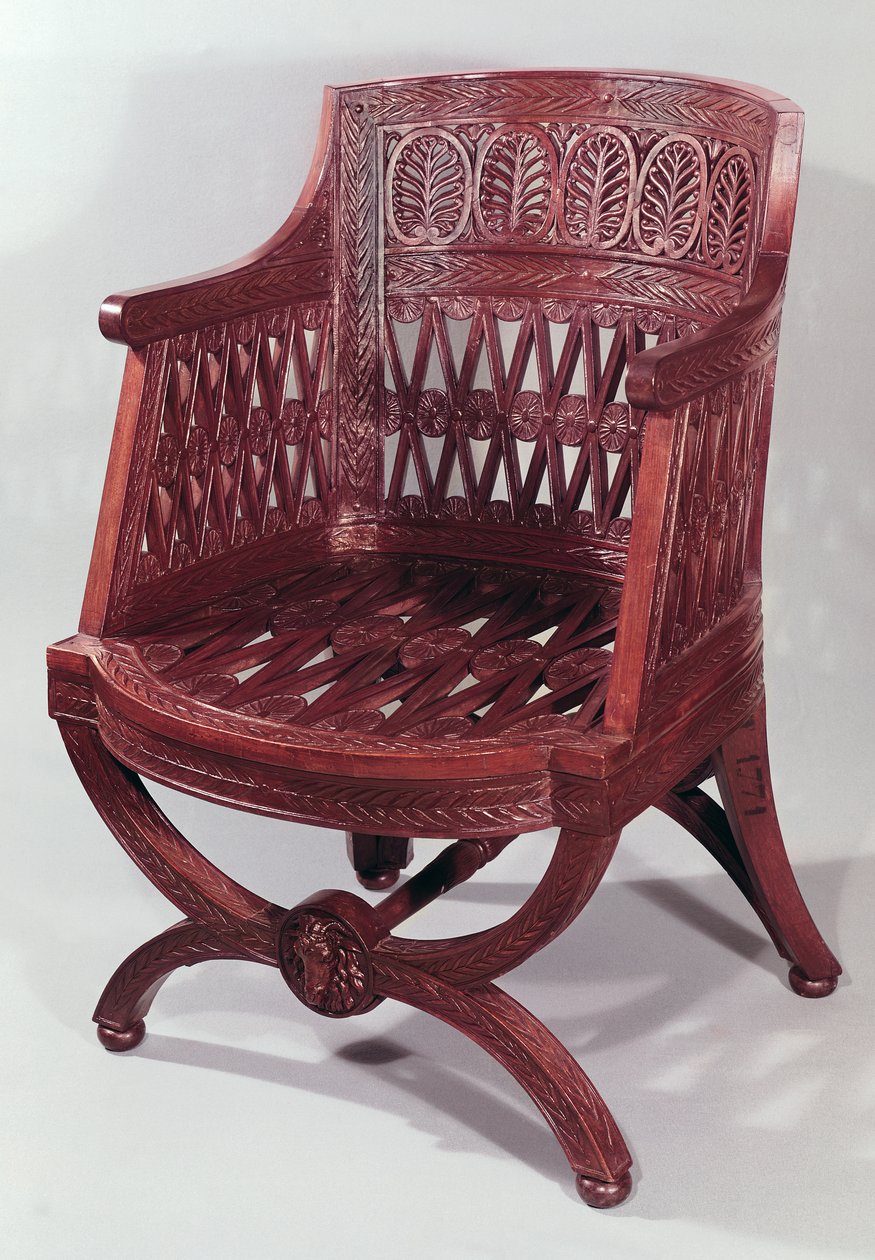 Louis XVI tarzı koltuk (akasya ağacı) by Georges Jacob