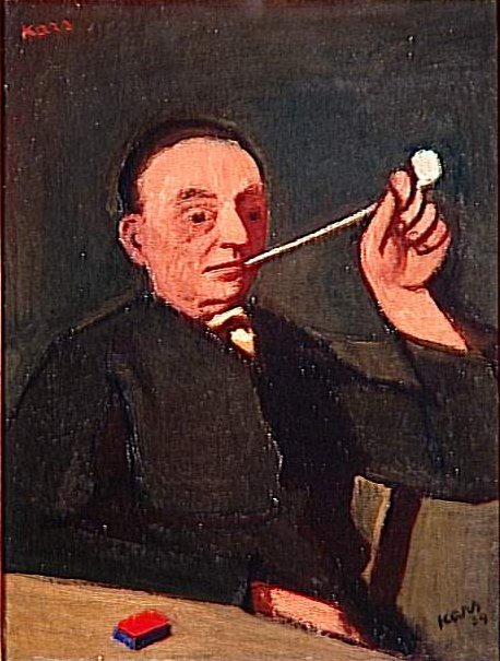 Kendi portresi veya pipenli adam by Georges Karpeles