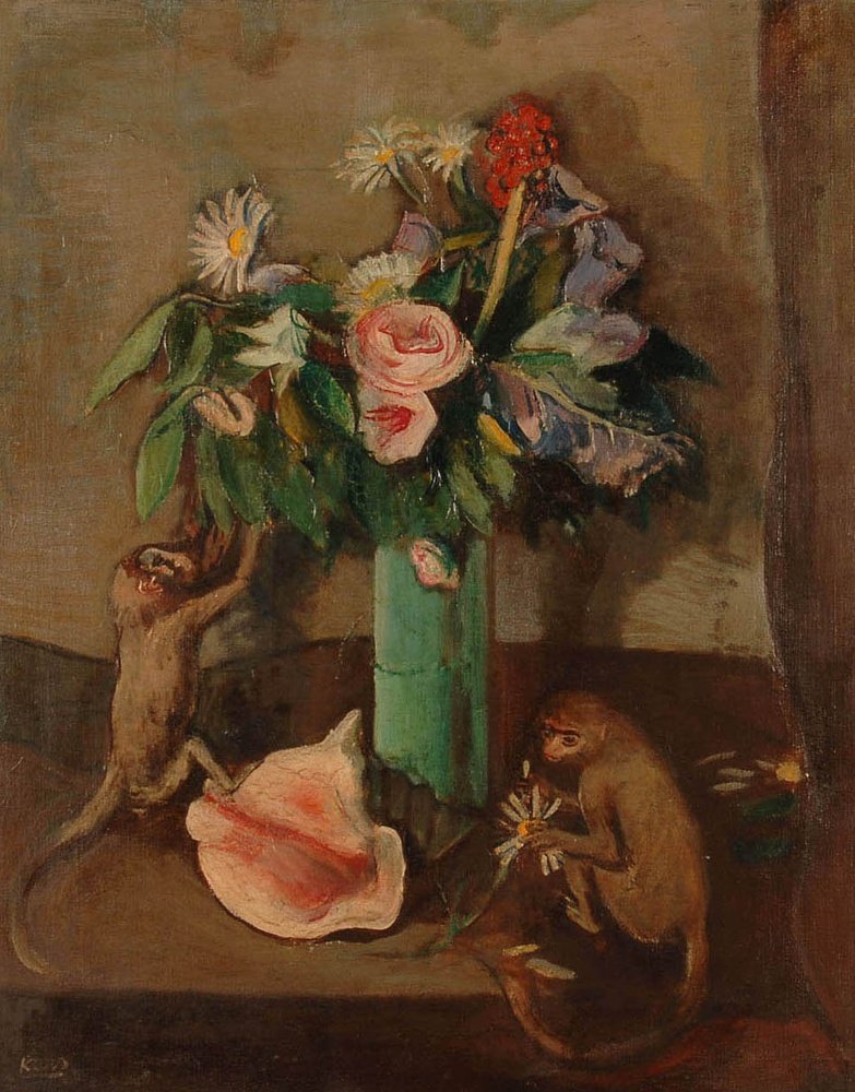  Fleurs et singesnDeutsch: Blumen und Affenn  by Georges Karpeles