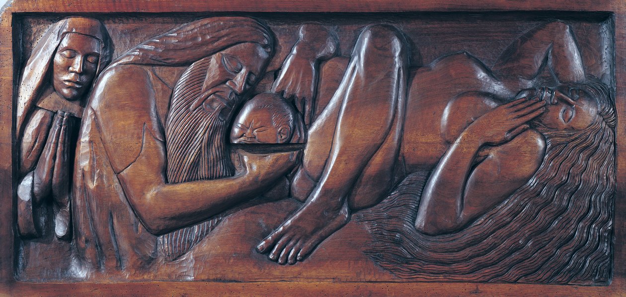 Doğum, ahşap yatak paneli, 1894 (ahşap) by Georges Lacombe