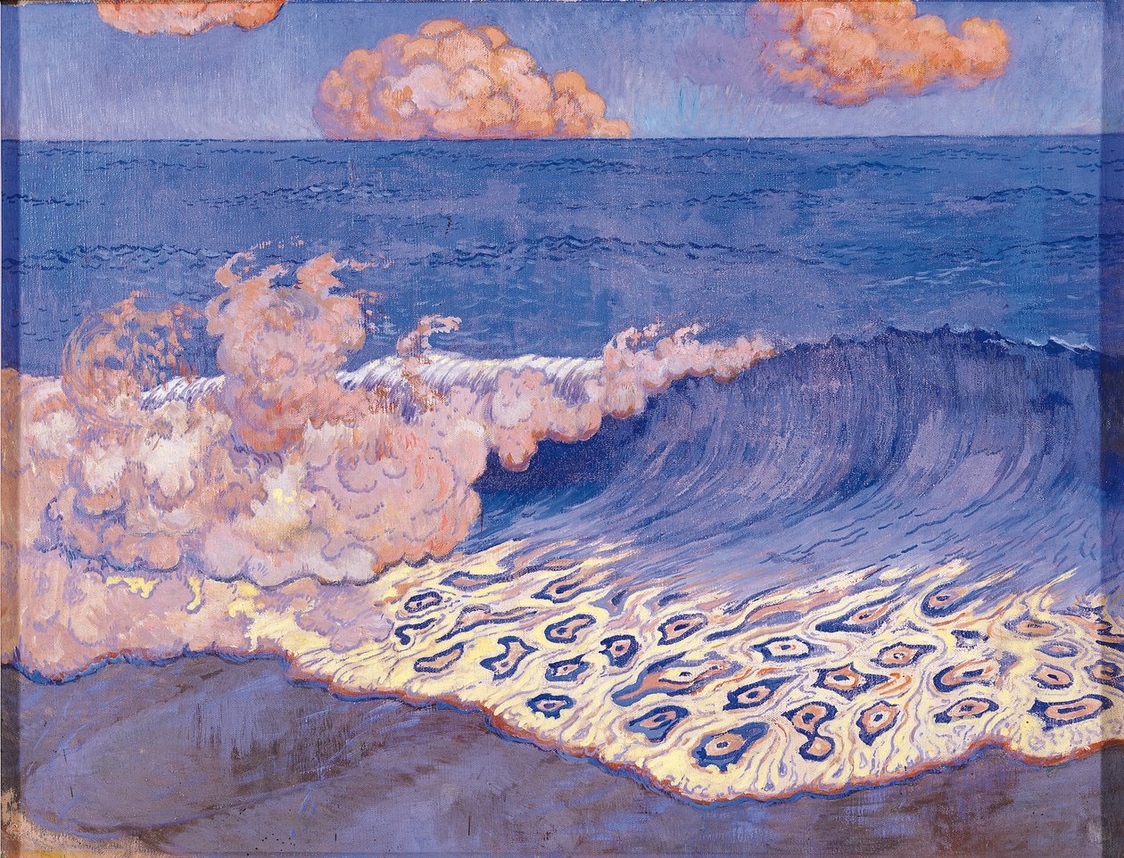 Mavi deniz manzarası, Dalga Etkisi, c.1893 (tuval üzerine yumurta tempera) by Georges Lacombe