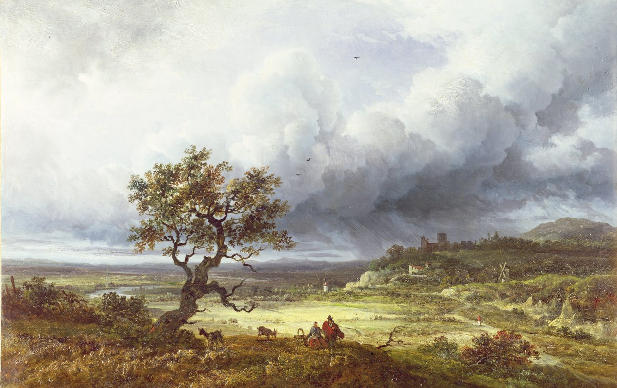 Fırtınalı Bir Gökyüzünün Altında Kırsal by Georges Michel