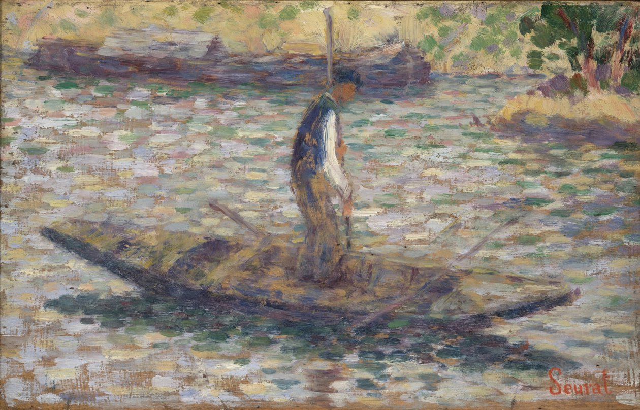 A Fisherman, c.1884  by Georges Seurat