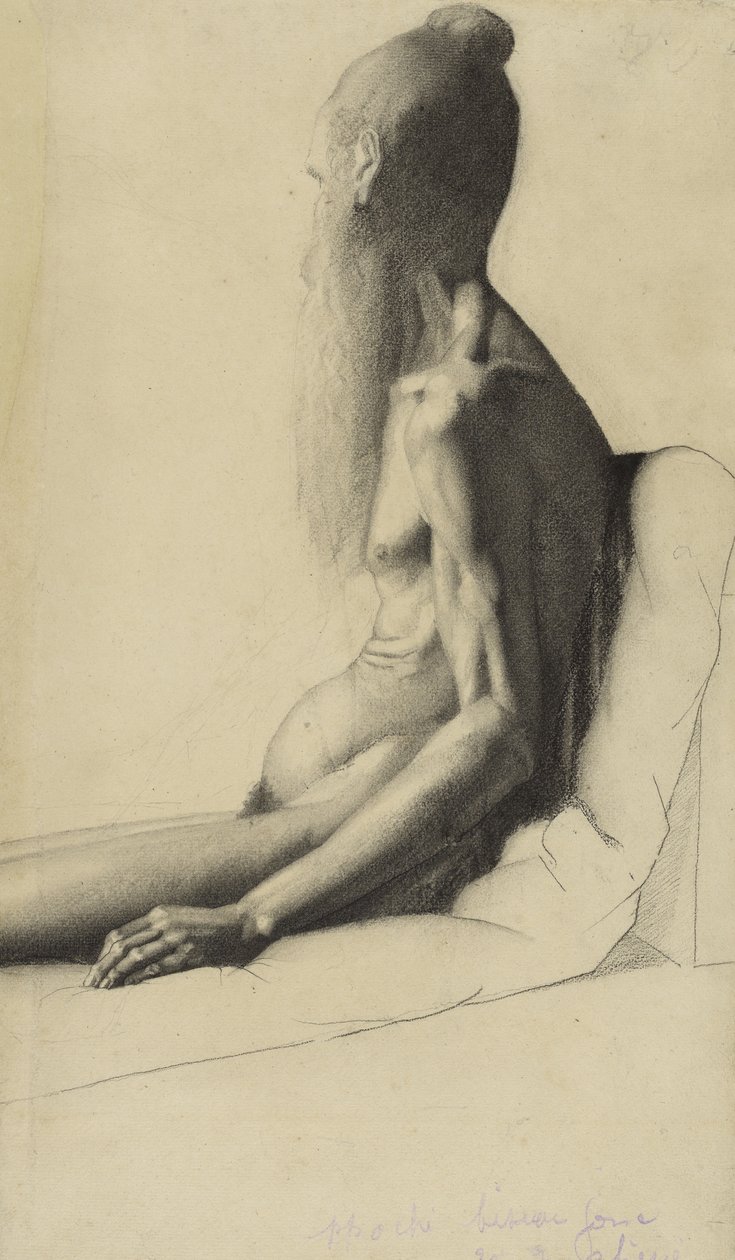 Hintli Bir Adam, c.1878-9 (grafit) by Georges Seurat
