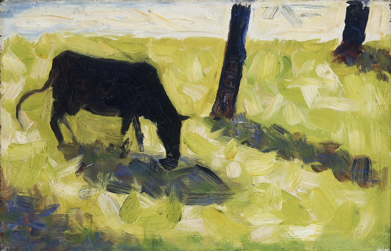 Çayırda Kara İnek, 1881 by Georges Seurat