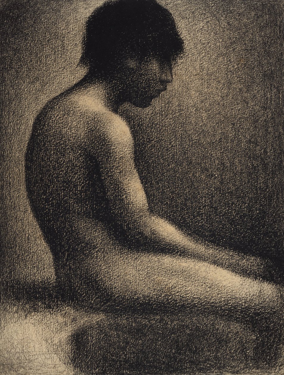 Oturan Çıplak- Une Baignade için Çalışma by Georges Seurat