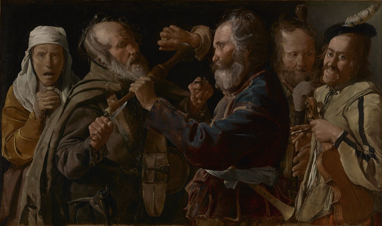 Müzisyenlerin Kavgası by Georges de La Tour