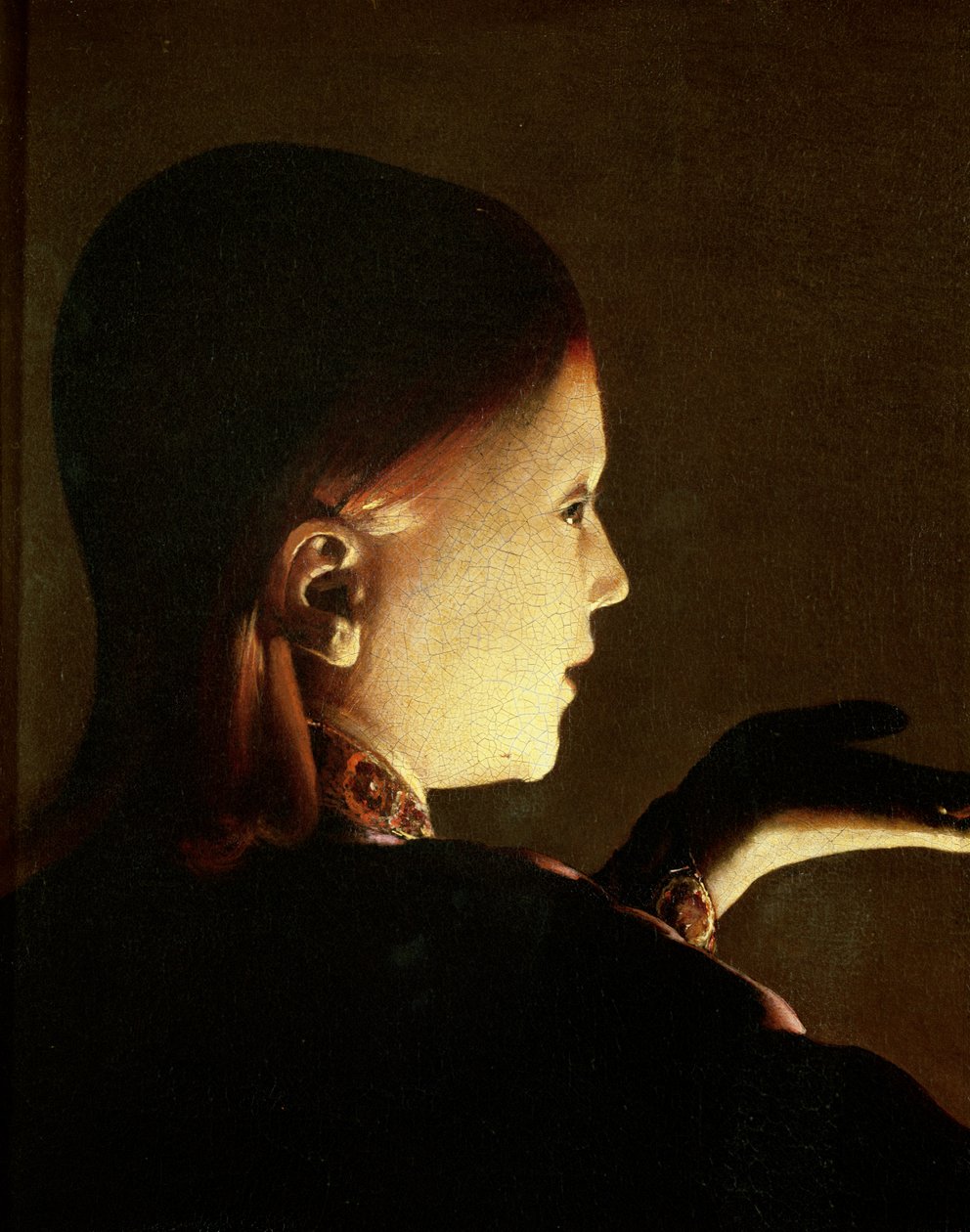 Yusuf ve Melek, 1652 tuval üzerine yağlıboya detayı 3126rki by Georges de La Tour