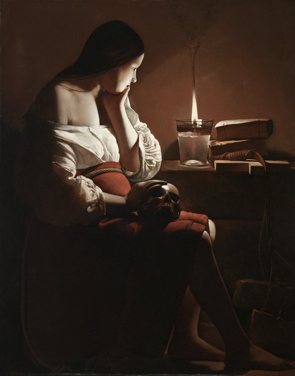 Dumanlı Alevli Magdalen, c.1638-40 by Georges de La Tour