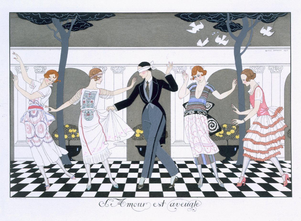 Aşk Kördür, kazınmış Henri Reidel by Georges (after) Barbier