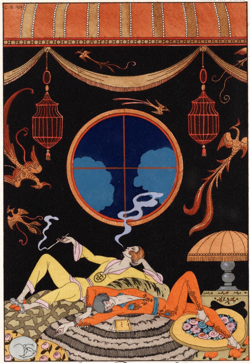Tembellik - Yedi ölümcül günah serisi by Georges (after) Barbier
