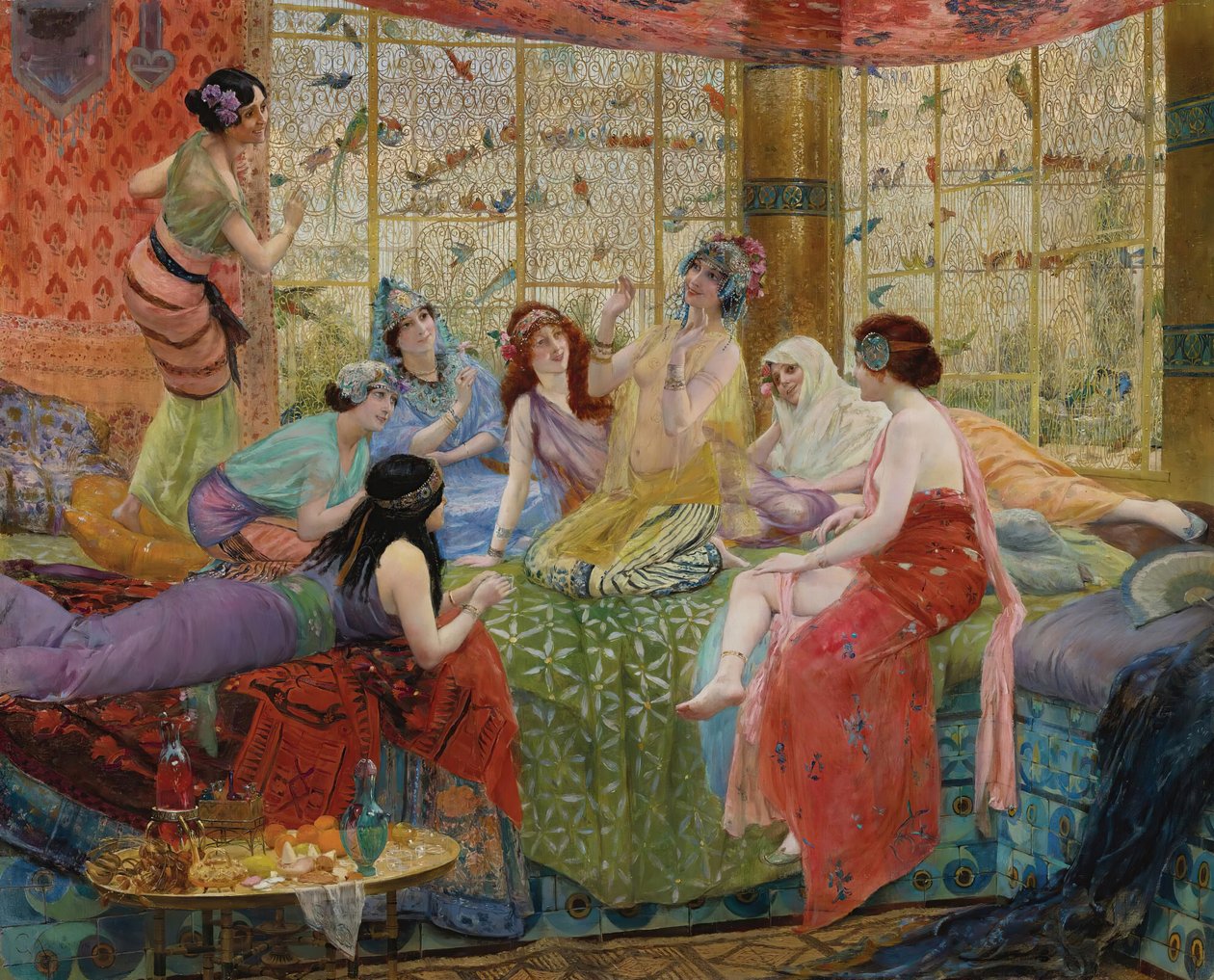 Cızırdayan kuşlar. by Georges Antoine Rochegrosse