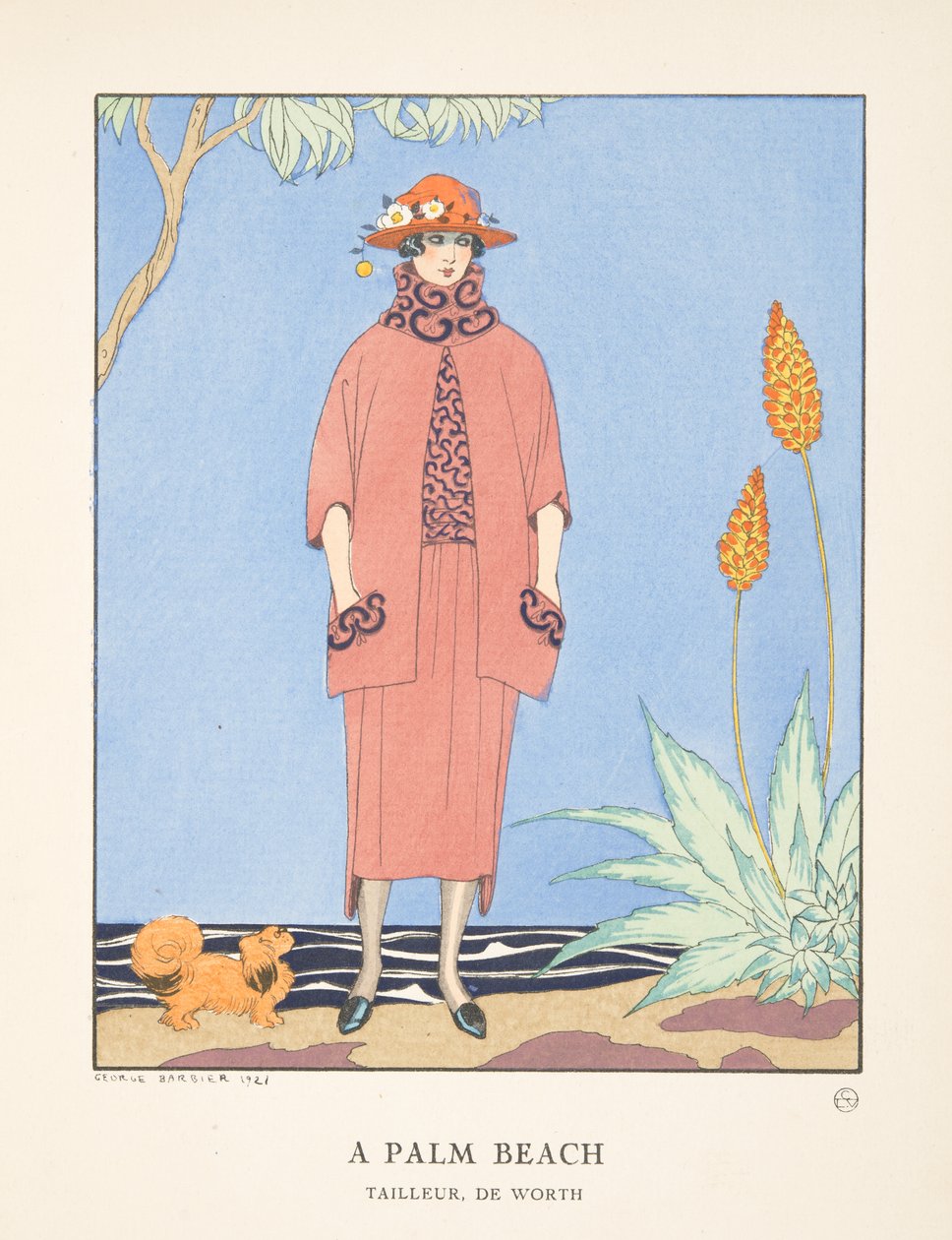 Moda Tabak Koleksiyonundan Bir Palmiye Plajı by Georges Barbier
