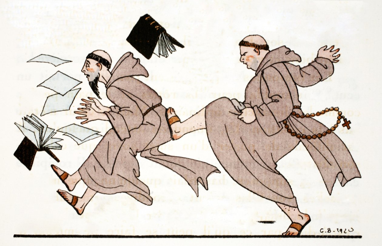 Abbot tarafından kovalanmak by Georges Barbier